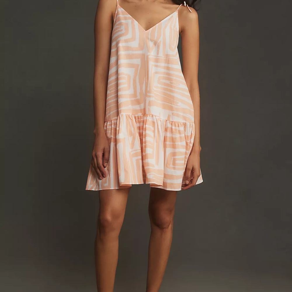 Maeve Sleeveless Flounce Swing Mini Dress